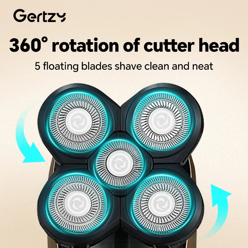 Men’s Smooth Shave Grooming Kit – 5-in-1 Rechargeable Head & Beard Trimmer