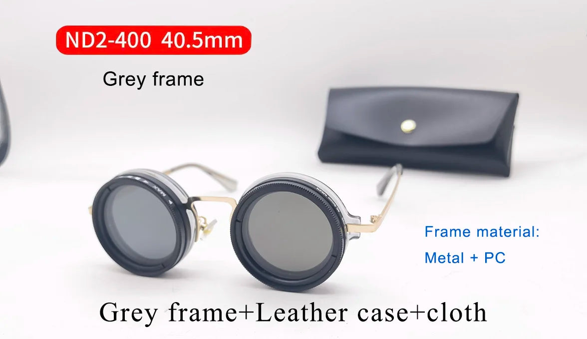 Retro ND9 Adjustable Dimming Polarized Sunglasses – Unisex UV400 Protection