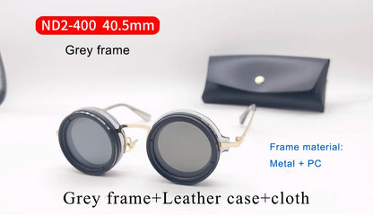 Retro ND9 Adjustable Dimming Polarized Sunglasses – Unisex UV400 Protection