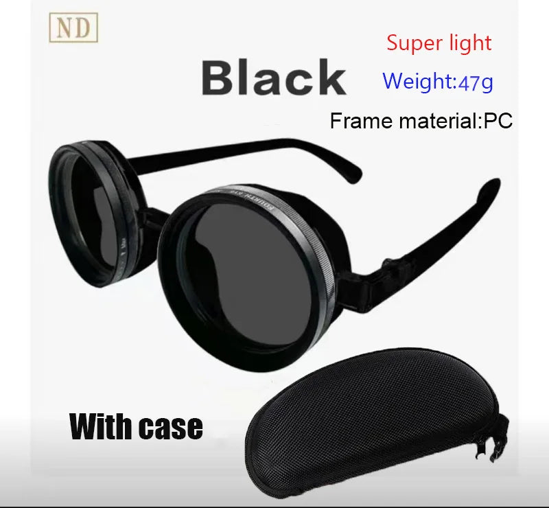 Retro ND9 Adjustable Dimming Polarized Sunglasses – Unisex UV400 Protection
