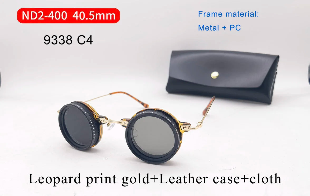 Retro ND9 Adjustable Dimming Polarized Sunglasses – Unisex UV400 Protection