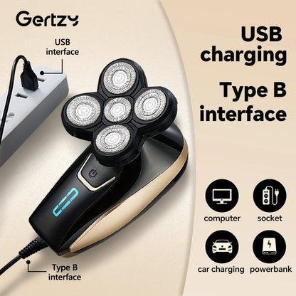 Men’s Smooth Shave Grooming Kit – 5-in-1 Rechargeable Head & Beard Trimmer