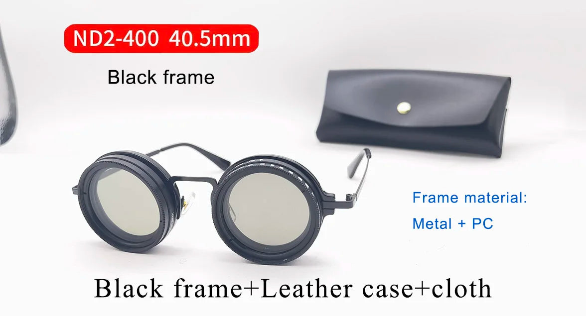 Retro ND9 Adjustable Dimming Polarized Sunglasses – Unisex UV400 Protection