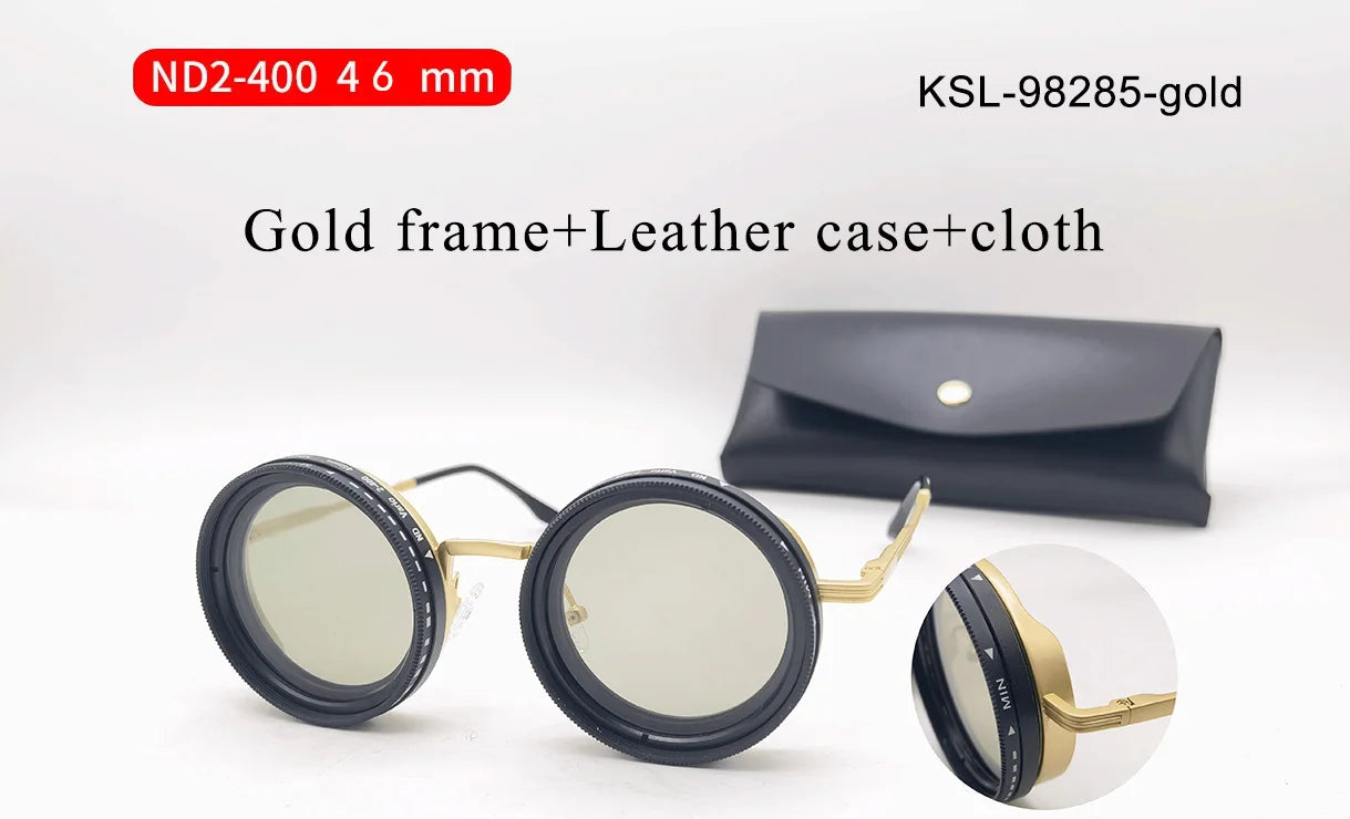 Retro ND9 Adjustable Dimming Polarized Sunglasses – Unisex UV400 Protection