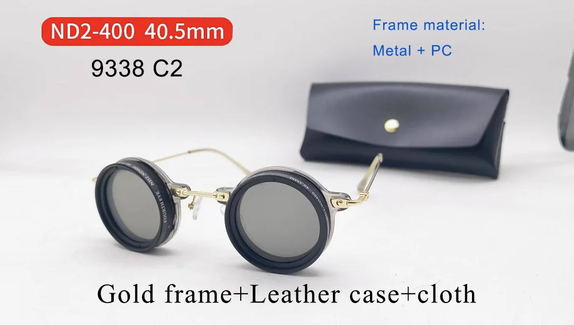 Retro ND9 Adjustable Dimming Polarized Sunglasses – Unisex UV400 Protection