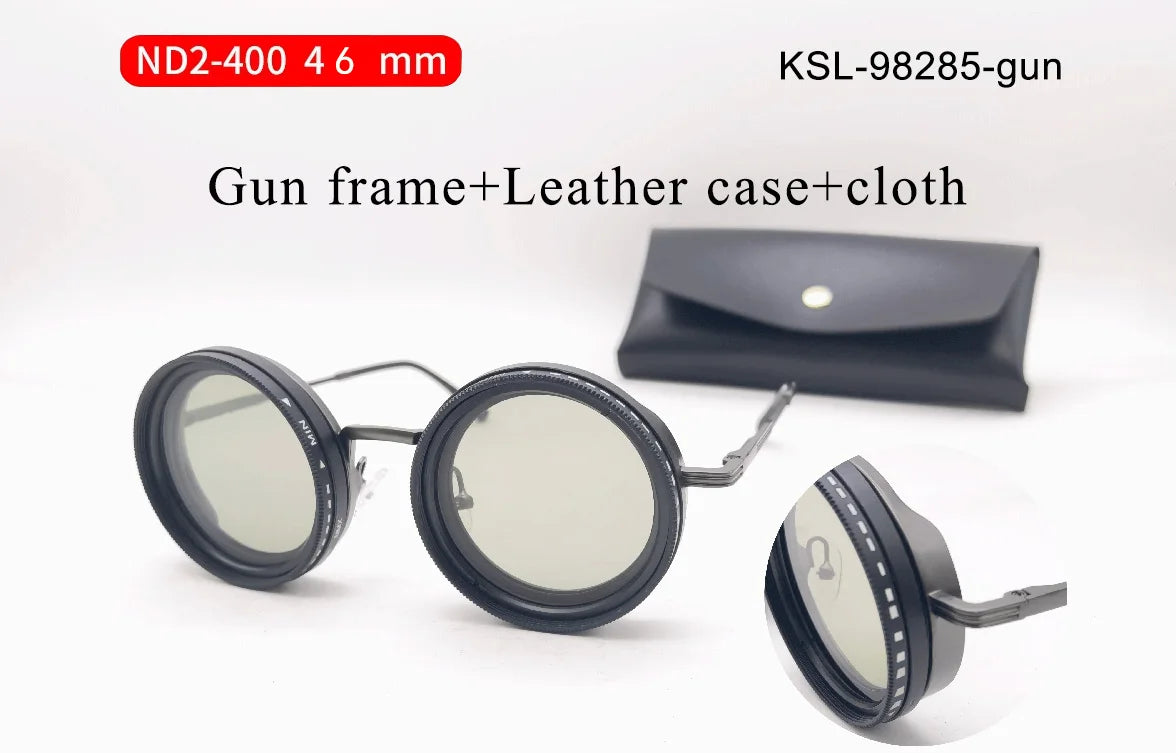 Retro ND9 Adjustable Dimming Polarized Sunglasses – Unisex UV400 Protection