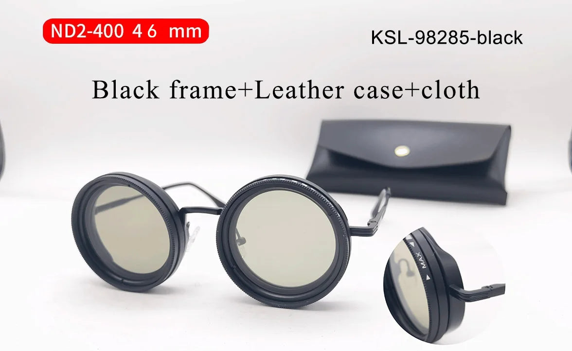 Retro ND9 Adjustable Dimming Polarized Sunglasses – Unisex UV400 Protection