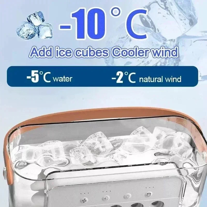 CoolCube™ 3-in-1 Mini Air Cooler – Portable Fan, Humidifier & AC with 7-Color LED