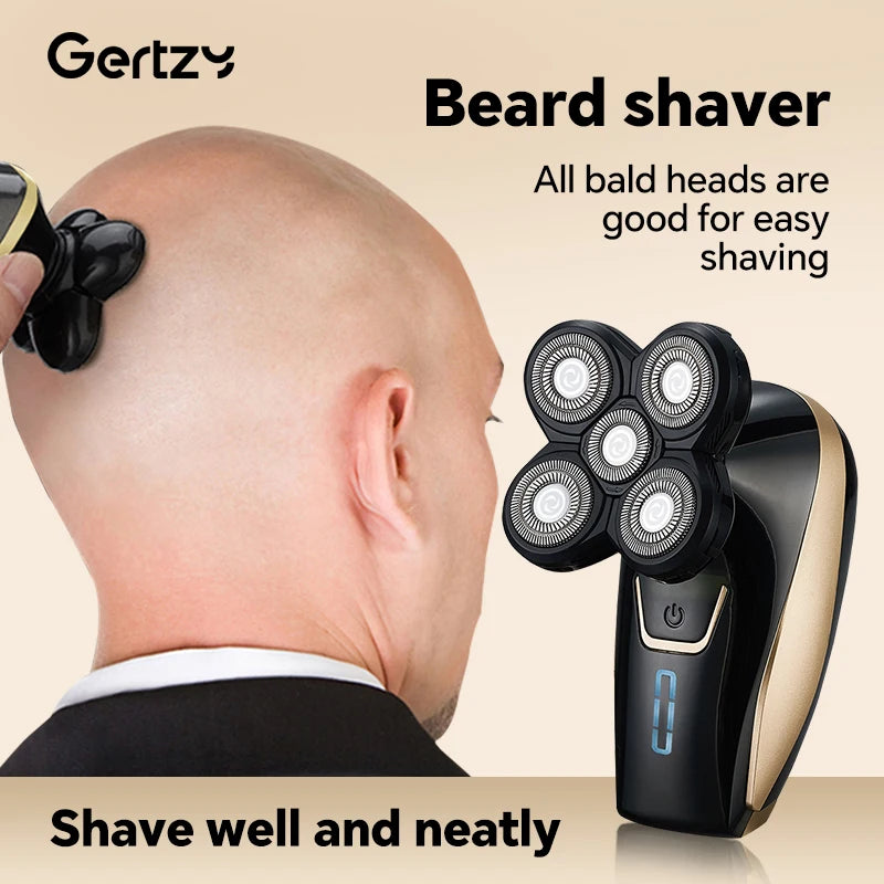 Men’s Smooth Shave Grooming Kit – 5-in-1 Rechargeable Head & Beard Trimmer