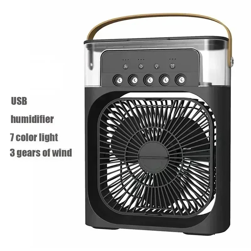 CoolCube™ 3-in-1 Mini Air Cooler – Portable Fan, Humidifier & AC with 7-Color LED
