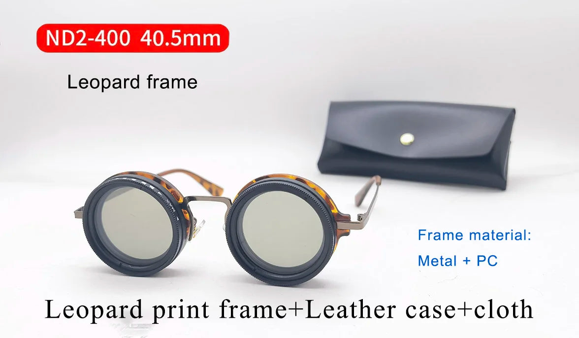 Retro ND9 Adjustable Dimming Polarized Sunglasses – Unisex UV400 Protection