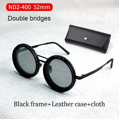 Retro ND9 Adjustable Dimming Polarized Sunglasses – Unisex UV400 Protection